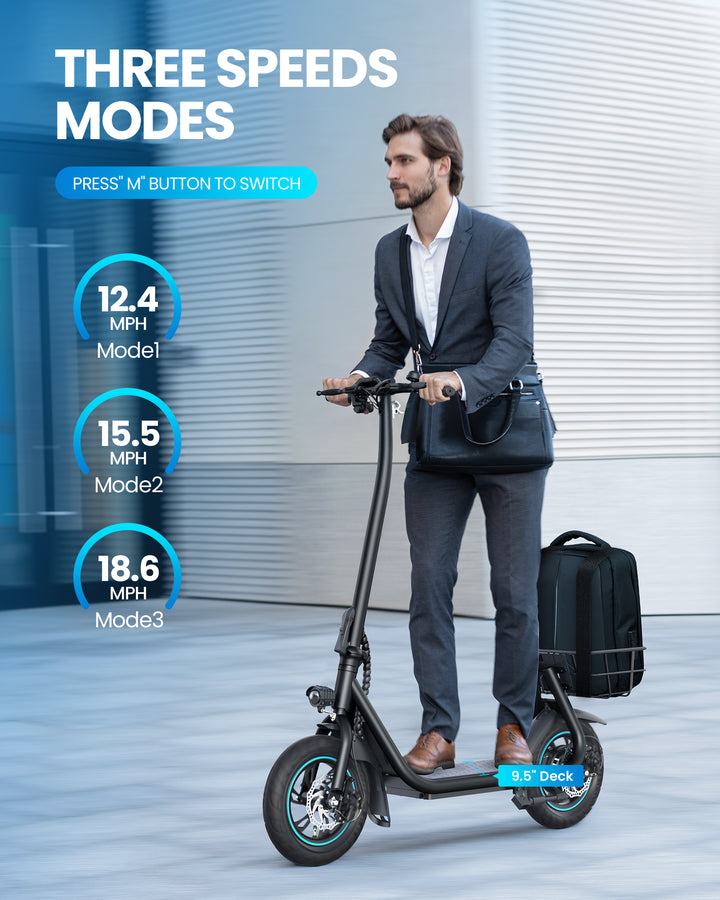 X2 Folding Electric Scooter 550W with 12 Inch Tires without Seat—UL2272