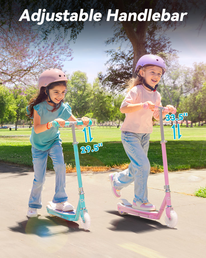 Gyroor Kids Electric Scooter with LED Lights – 3-Level Adjustable Handlebar, 5 MPH Safe Speed, Foot Sensor Start, Rear Brake, 2-Hour Charge, 121 lbs Max Load, for Boys & Girls Ages 6-12
