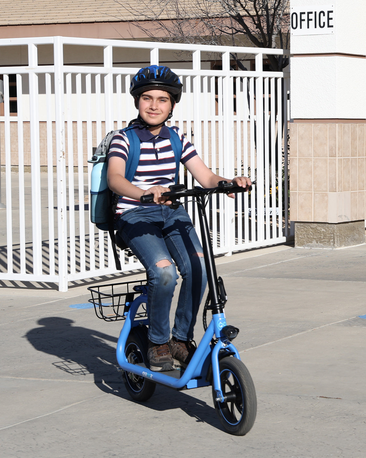 Gyroor C1 Electric Scooter With Seat Carry Basket