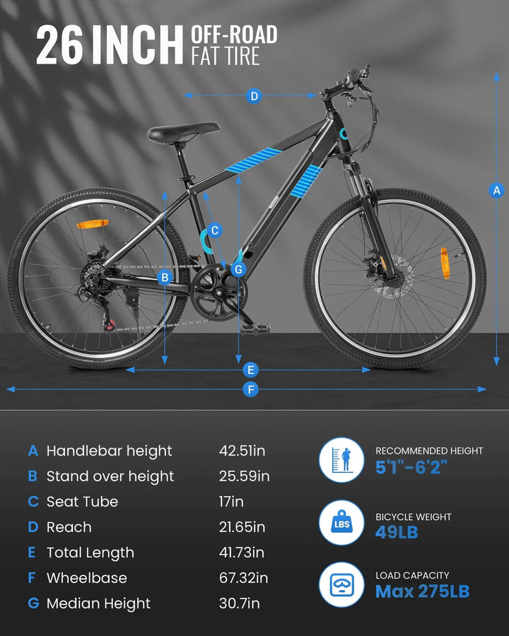 Gyroor EB262 Electric Bike Trail Rider Essentials Kit