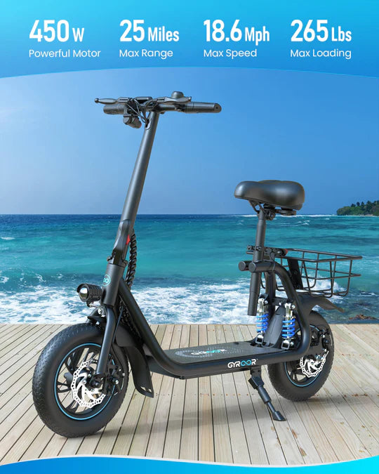 Electric Scooter Gyroor 450w Folding Electric Bike Gyroor C1