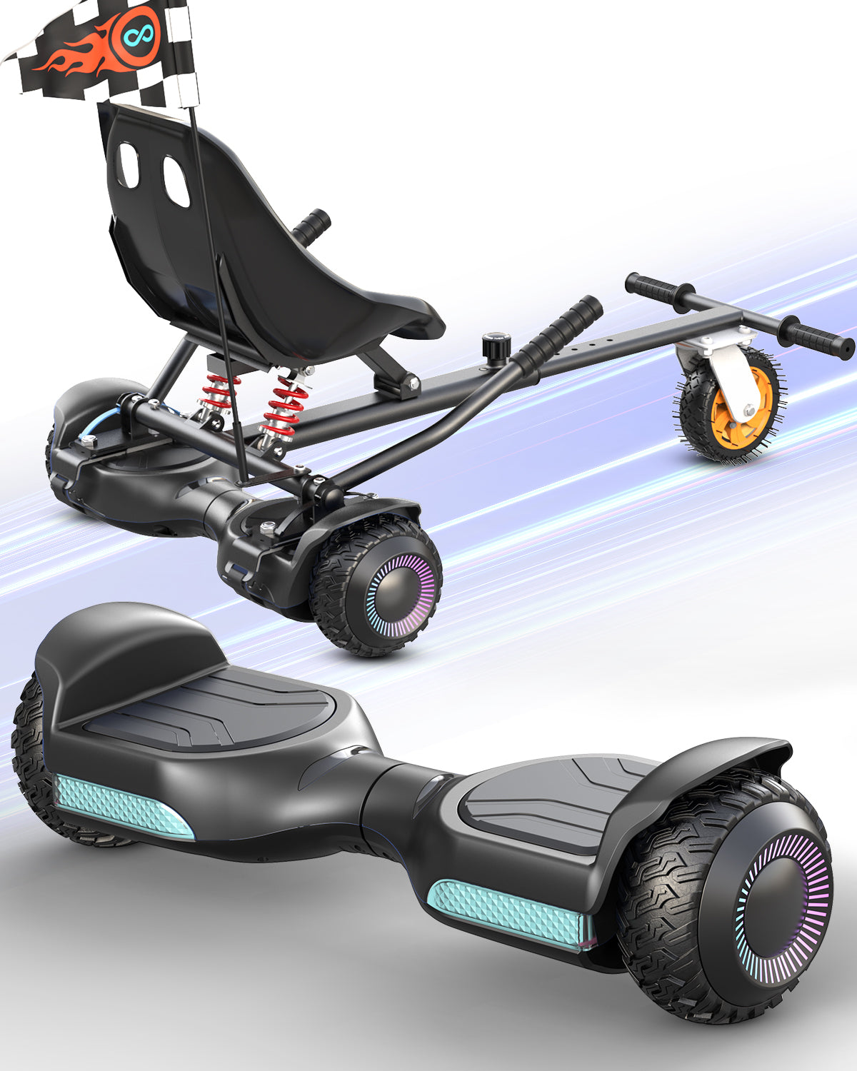 New G13 All Terrain Self Balancing Scooter with LED Lights & 500W