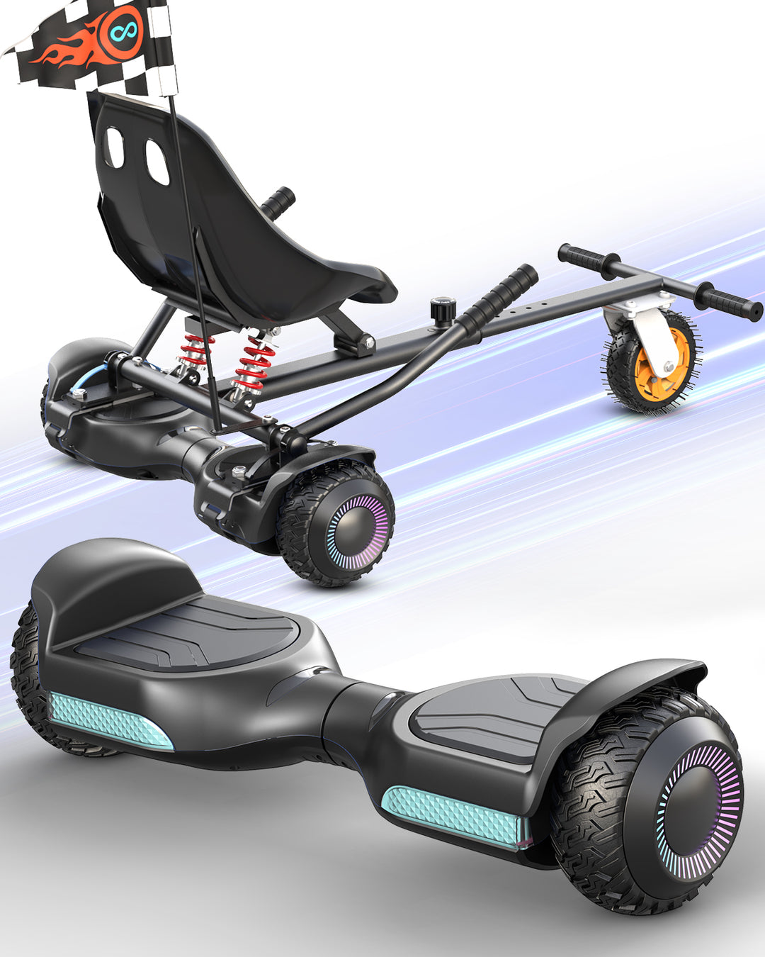 New G13 All Terrain Self Balancing Scooter with LED Lights & 500W Motor