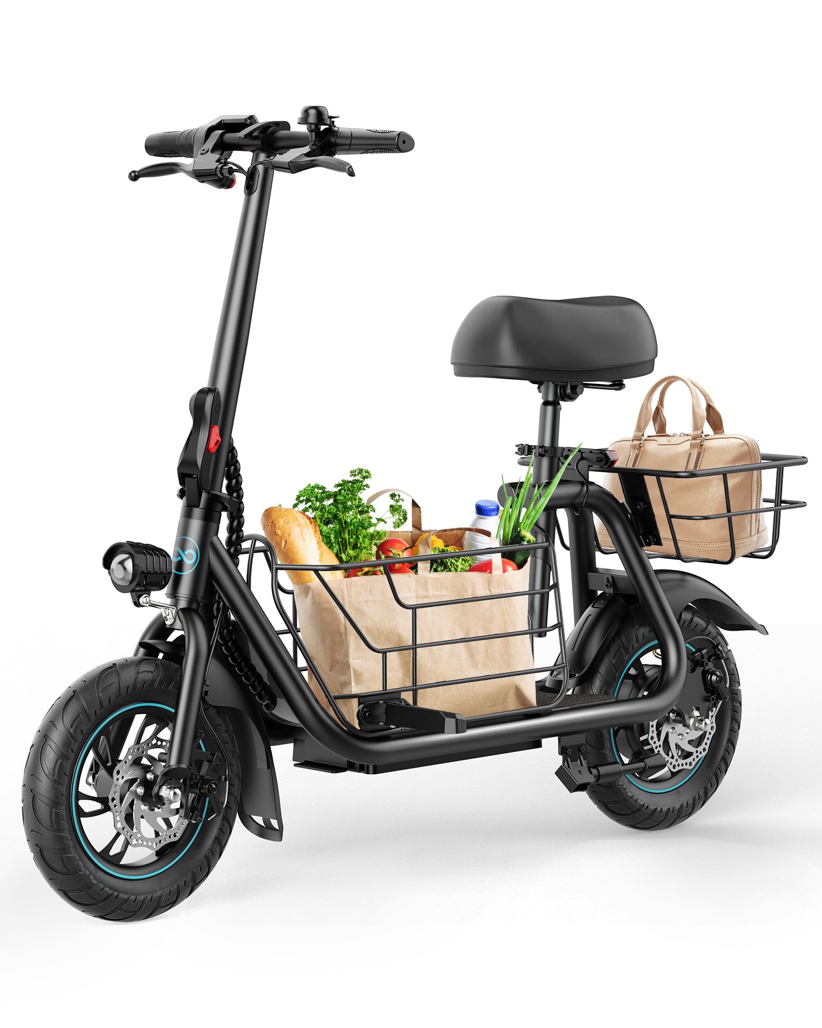 Gyroor C1S Electric Scooter with Seat for Adults 550W, Ample