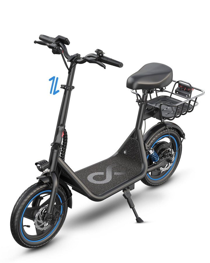 Gyroor Electric Scooter with Large Middle Basket for Pets & Cargo, 650W Motor and Max load 300lbs &30 Mile Distance,