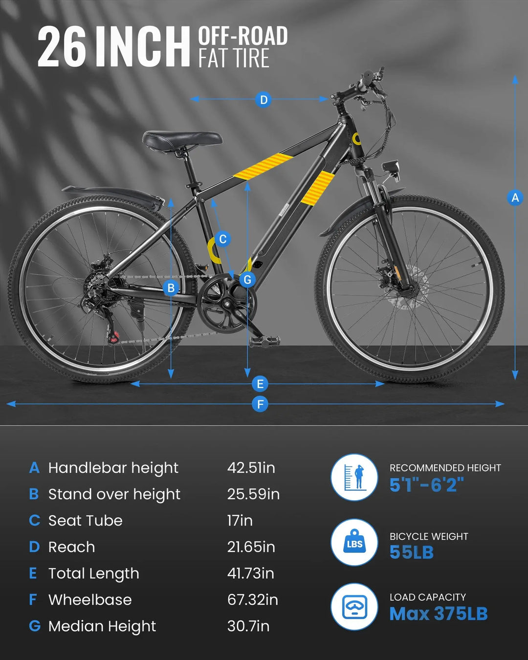 Gyroor EB263 Electric Bike Trail Rider Essentials Kit