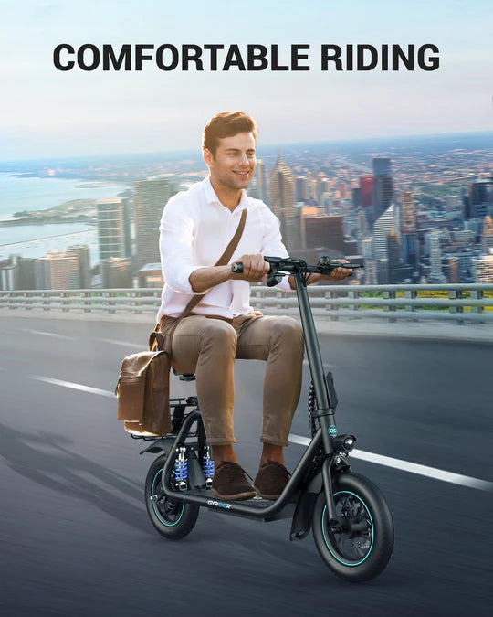 Foldable Electric Scooter For Adults With Seat and Basket | Gyroor C1 Pro - Gyroor