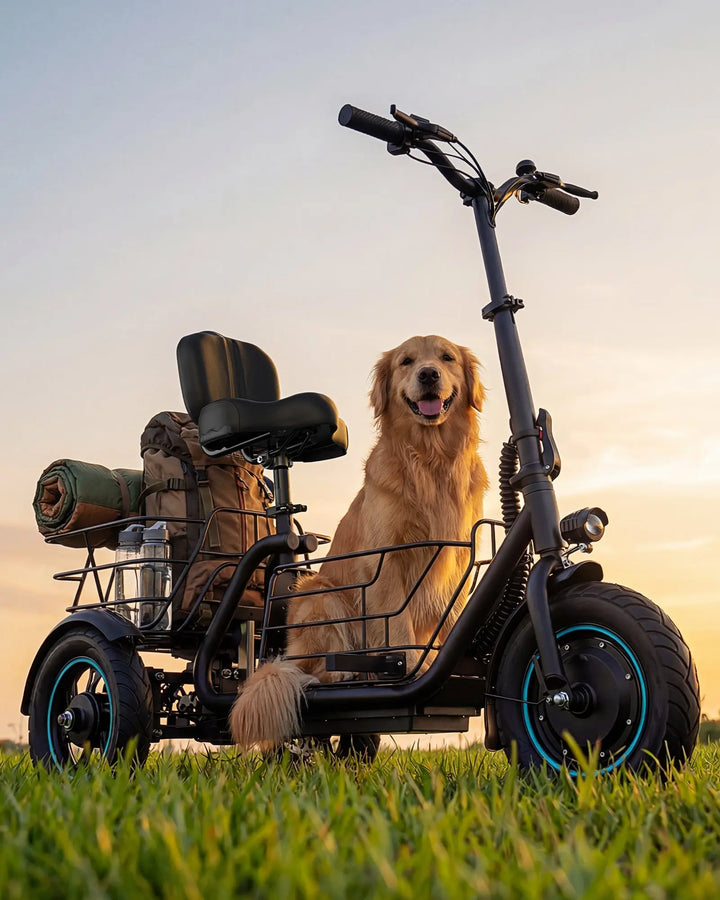 Gyroor C5 Electric Trike – 1000W Peak, 30-Mile Range & Dual Baskets