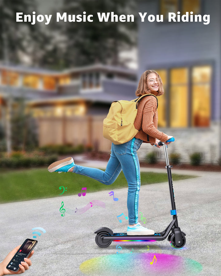 Gyroor H30 Max Kids Electric Scooter With Bluetooth Music Speaker - Gyroor