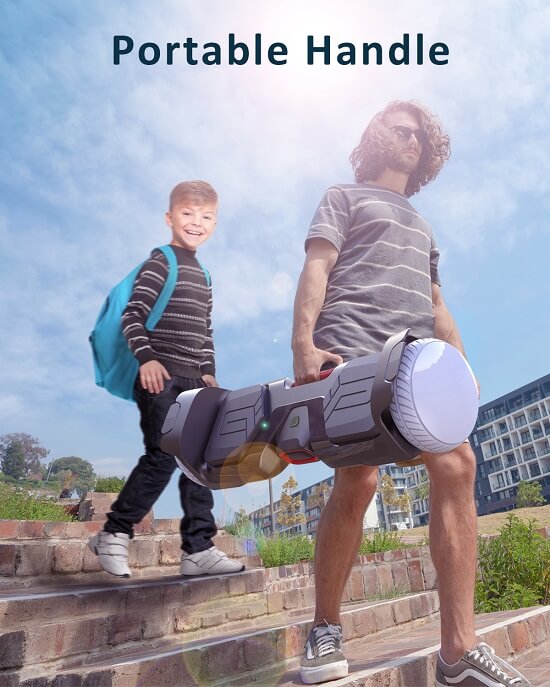Gyroor Y1 hoverboard with handle, easy to carry