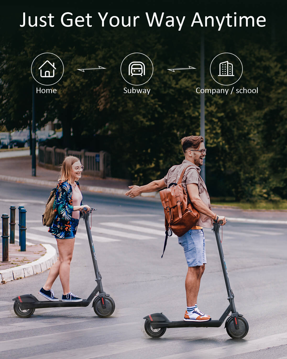 GYROOR HR9 Folding Electric Scooter Up to 25miles,Portable Escooter for Commuting and Travel - Gyroor